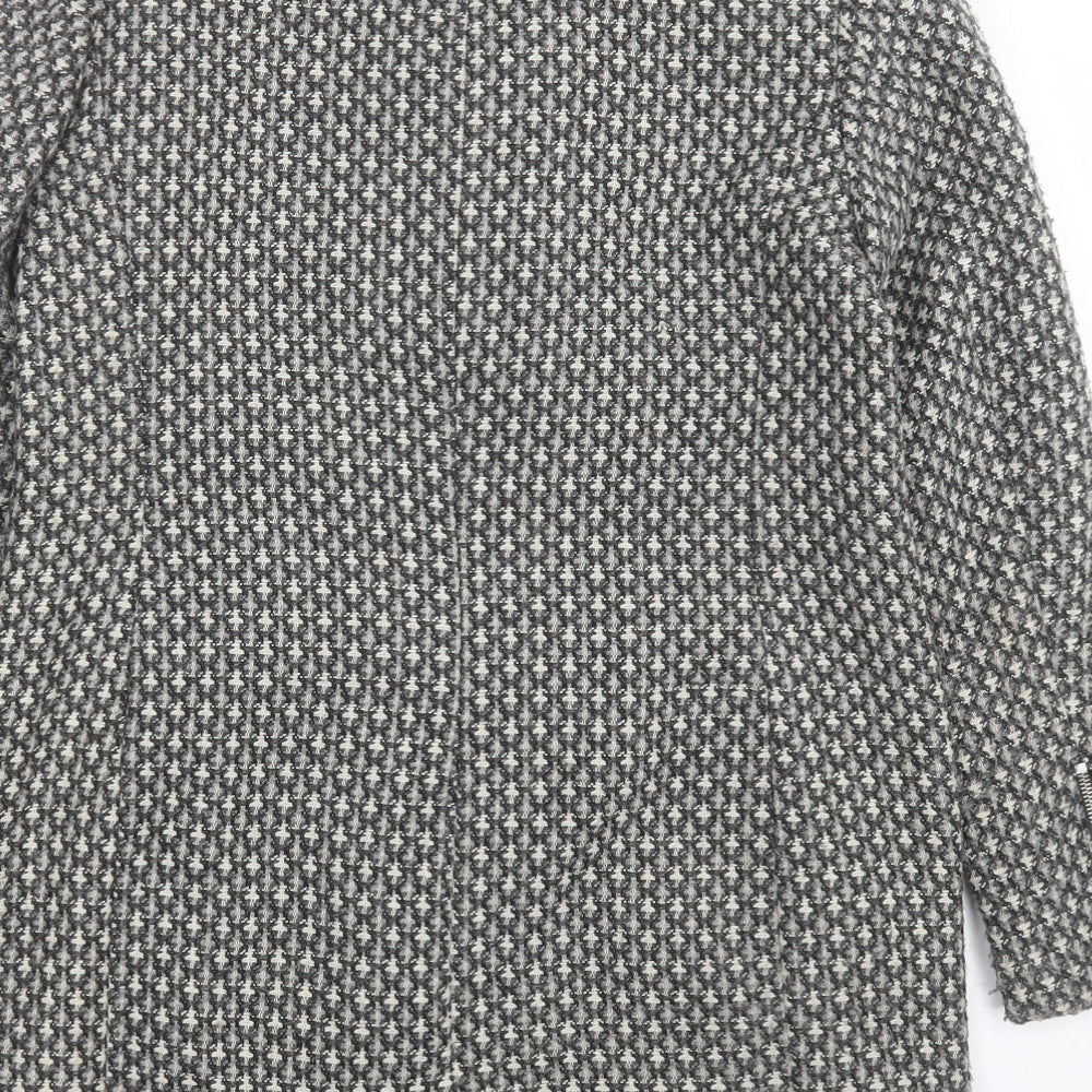 NEXT Womens Grey Geometric Jacket Size 8 Zip