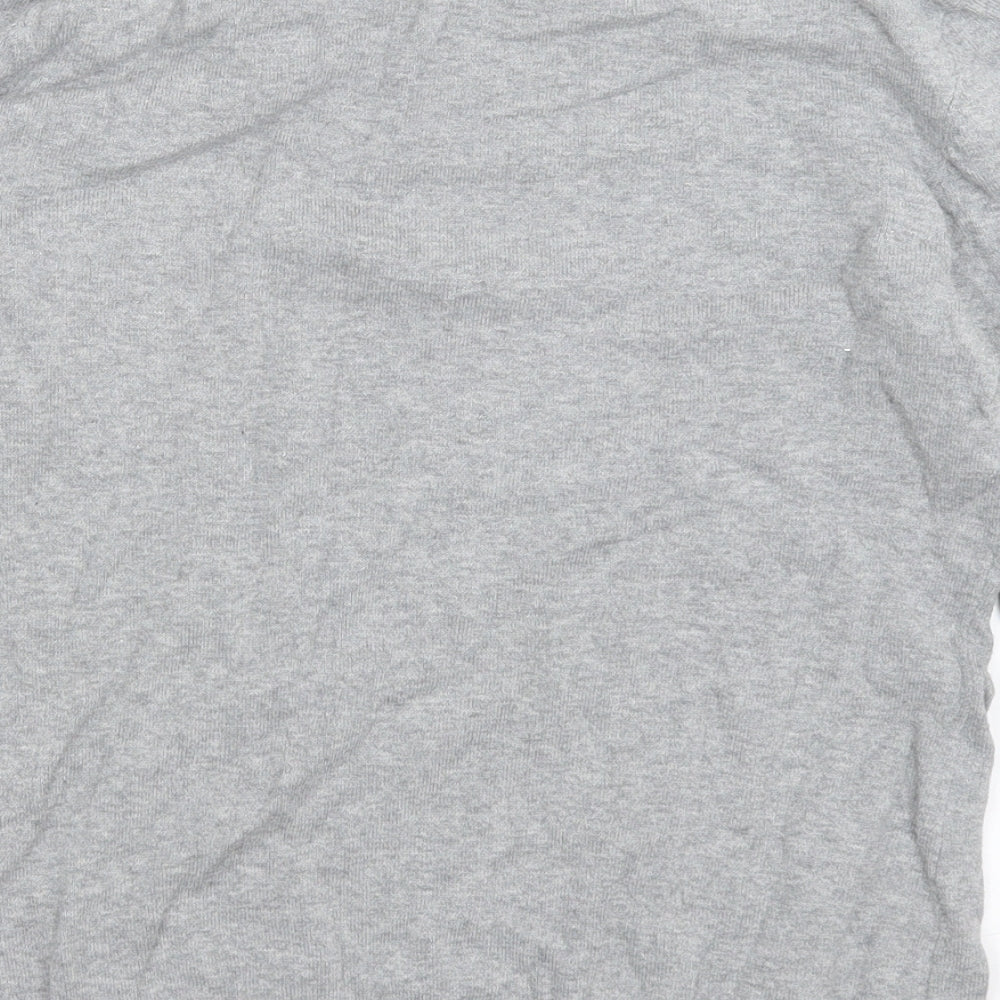 BPC Collection Womens Grey Boat Neck Cotton Pullover Jumper Size S