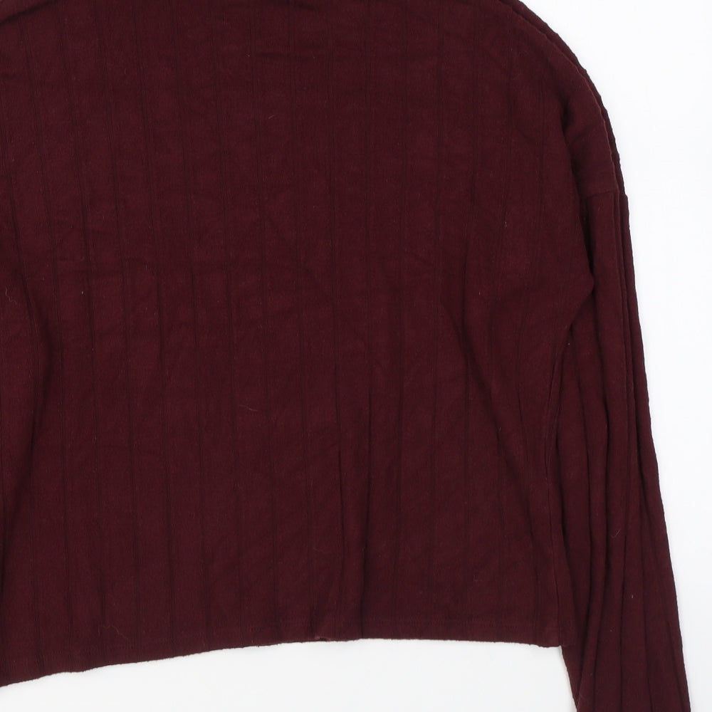 New Look Womens Purple Roll Neck Viscose Pullover Jumper Size M - `