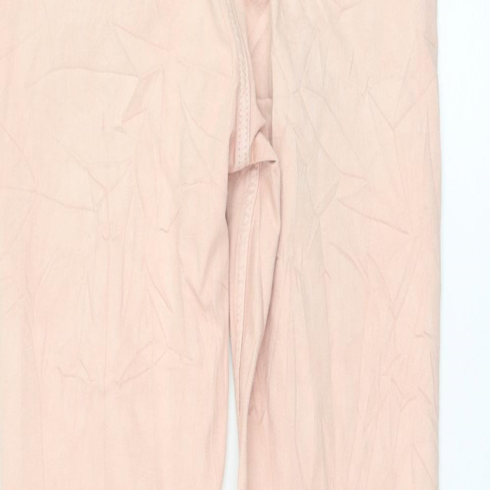 Marks & Spencer Womens Pink Cotton Skinny Jeans Size 8 L30 in Regular Zip