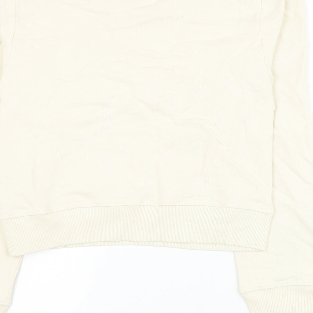 Zara Womens Beige Cotton Pullover Sweatshirt Size M Pullover