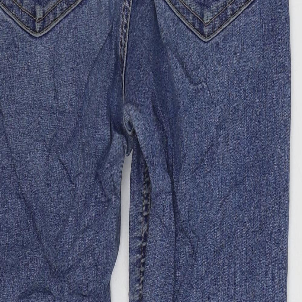 Topshop Mens Blue Cotton Skinny Jeans Size 28 in L30 in Regular Zip