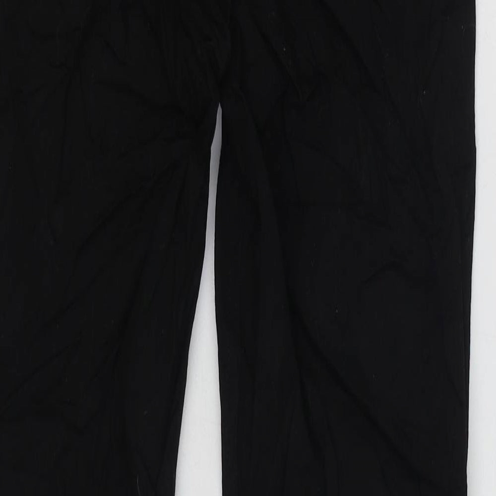 H&M Womens Black Cotton Straight Jeans Size 8 L30 in Regular Zip