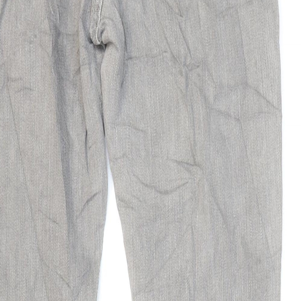 Superfine Mens Grey Cotton Skinny Jeans Size 27 L28 in Regular Zip