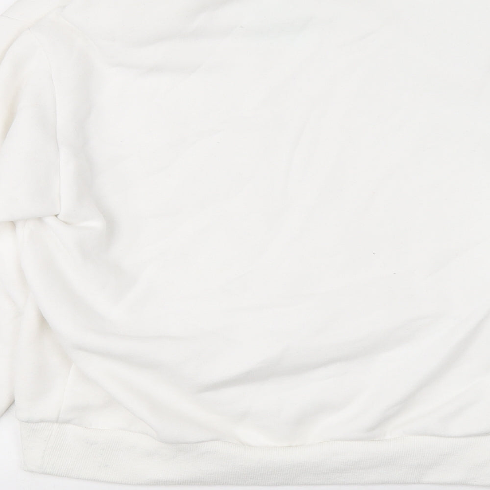 Poser Parlour Womens White Polyester Pullover Sweatshirt Size L Pullover - POSER