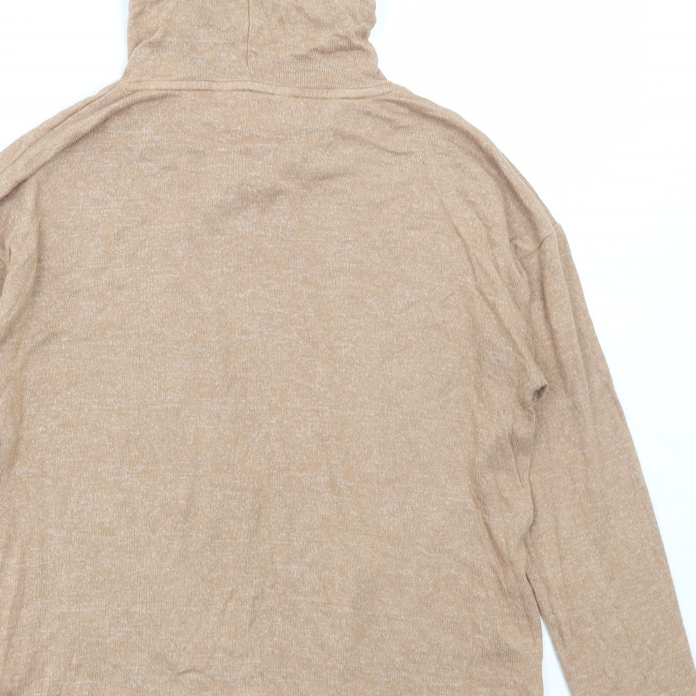 Marks & Spencer Womens Beige Viscose Pullover Hoodie Size 6 Pullover