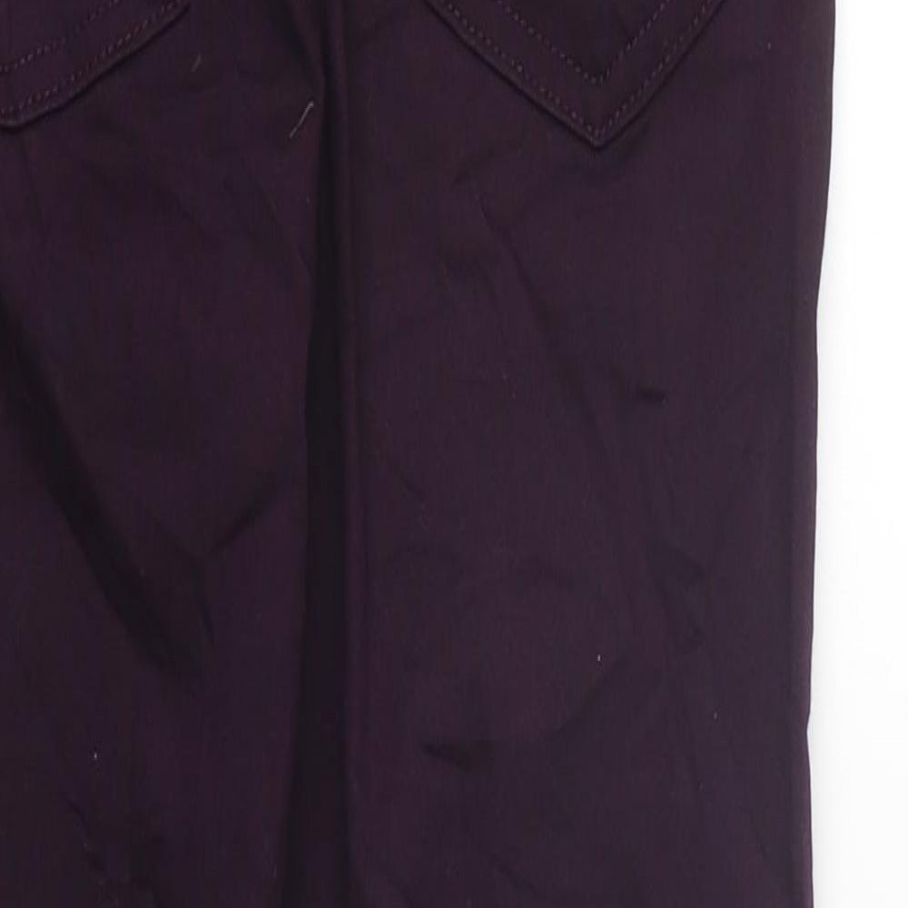Marks & Spencer Womens Purple 100% Cotton Jegging Jeans Size 6 L32 in Regular - Short
