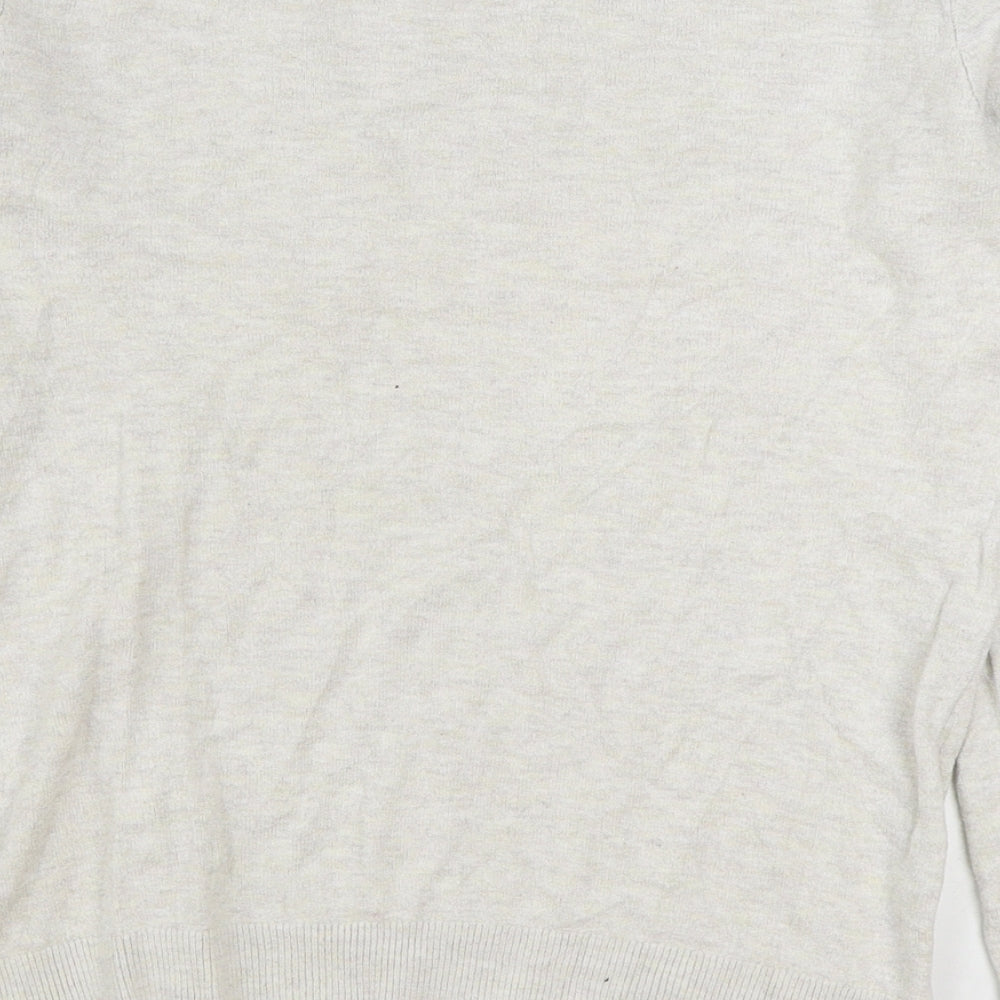 Dorothy Perkins Womens Beige Round Neck Viscose Pullover Jumper Size 12