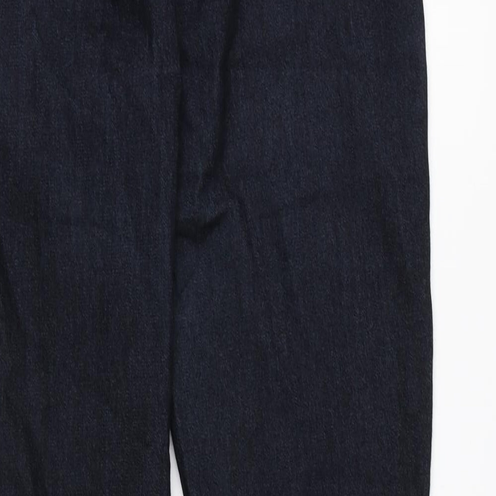 H&M Womens Blue Cotton Jegging Trousers Size M L32 in Regular
