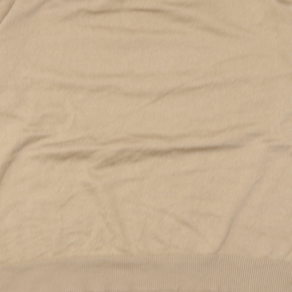 New Look Womens Beige Round Neck Polyester Pullover Jumper Size S
