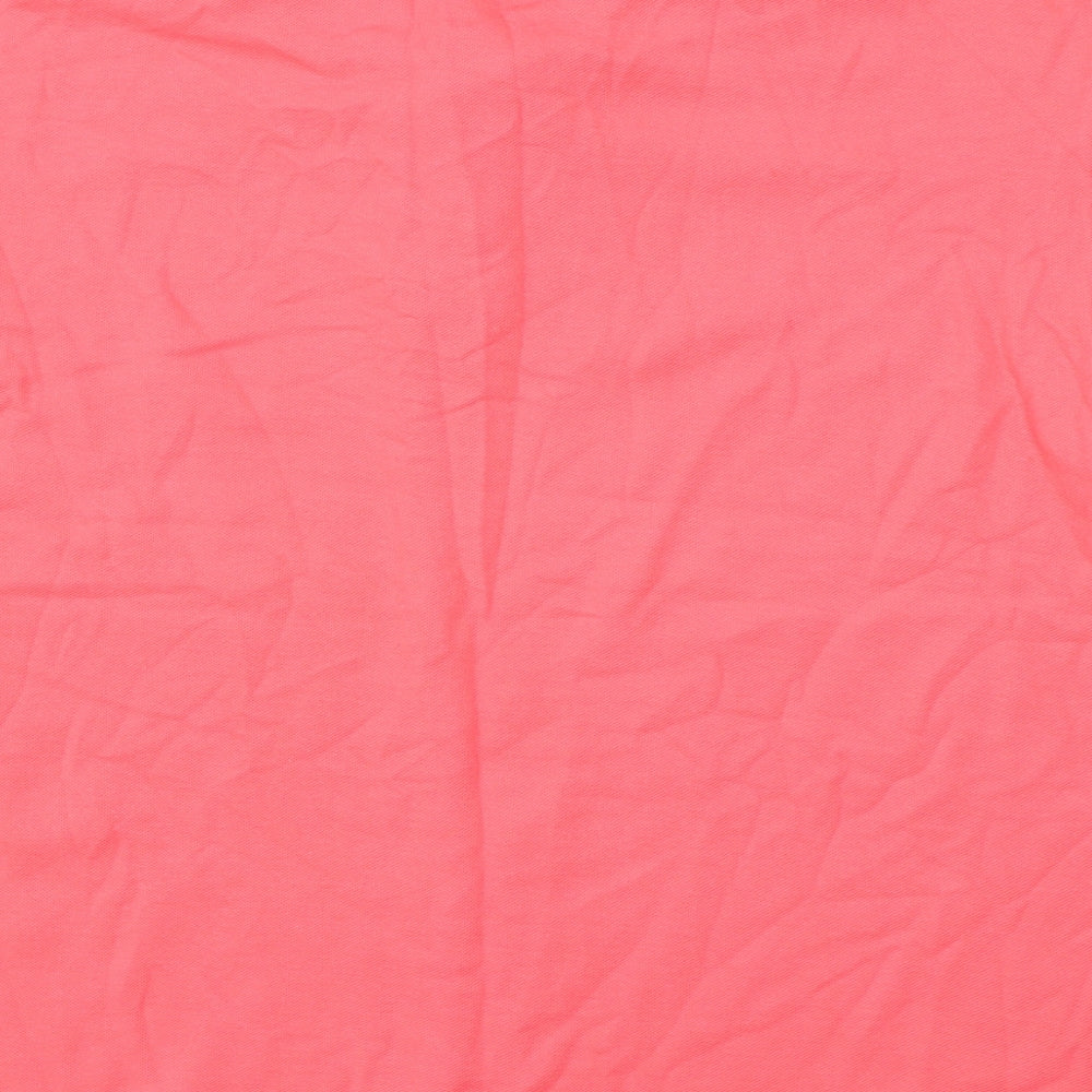 Jumper Womens Pink Cotton Basic Polo Size L Collared