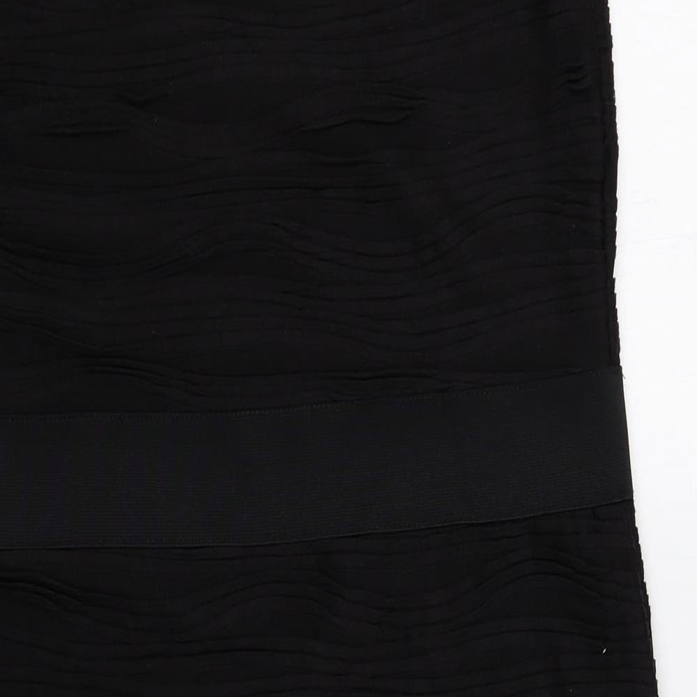 H&M Womens Black Polyester A-Line Size L Scoop Neck Pullover