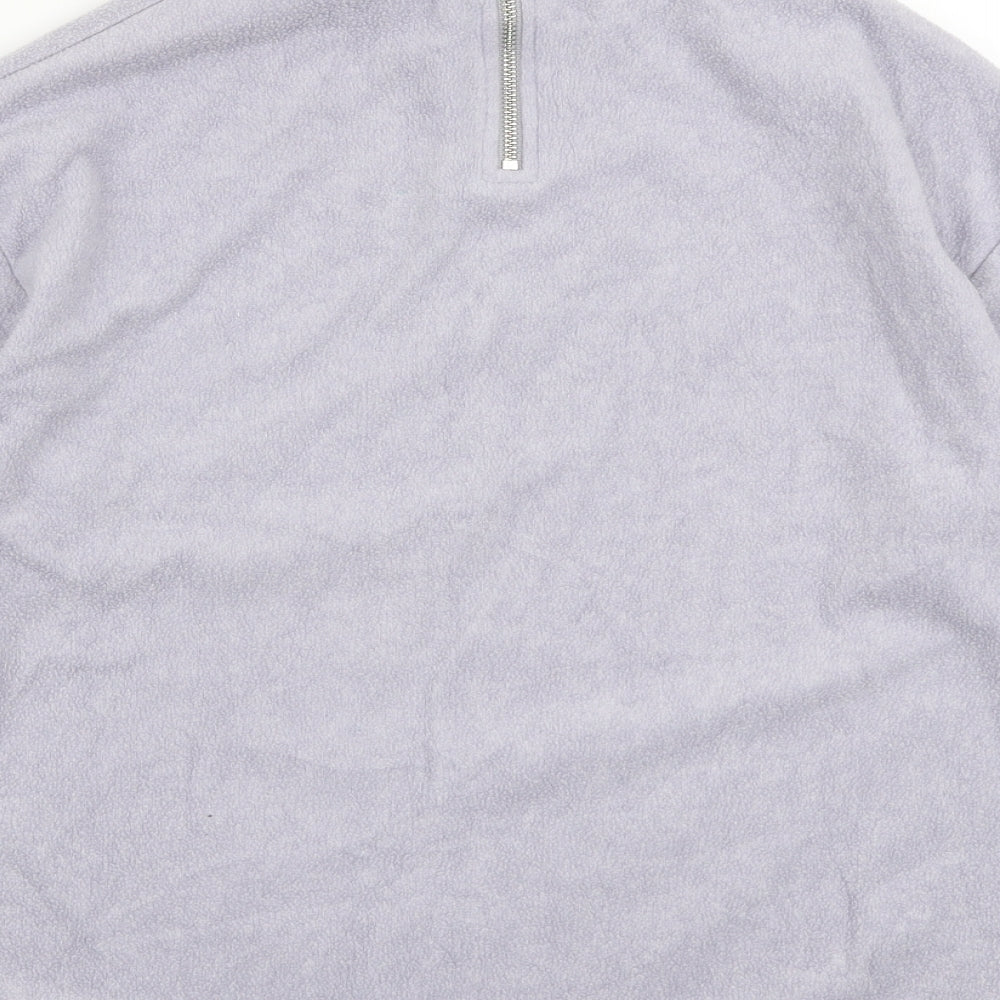 Nutmeg Womens Purple Polyester Pullover Sweatshirt Size 14 Zip