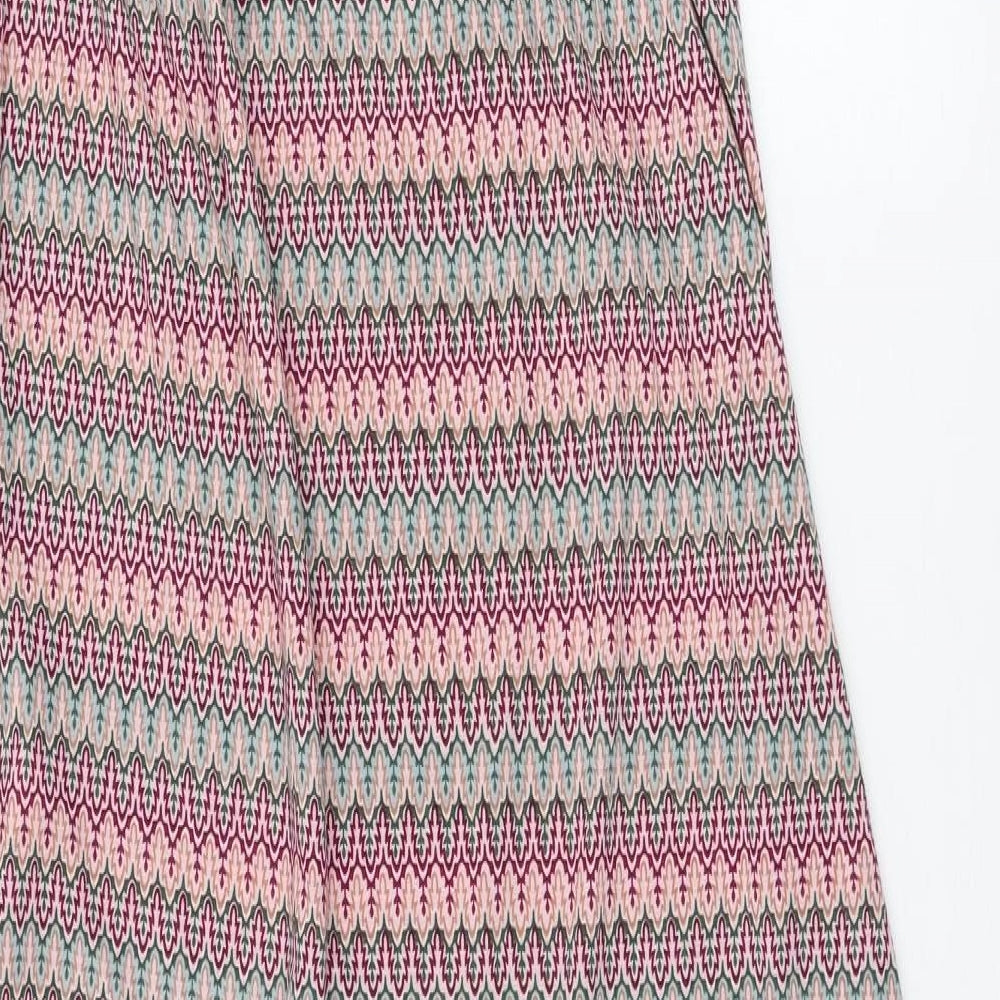 Preworn Womens Multicoloured Geometric Polyester Maxi Size M Halter Pullover