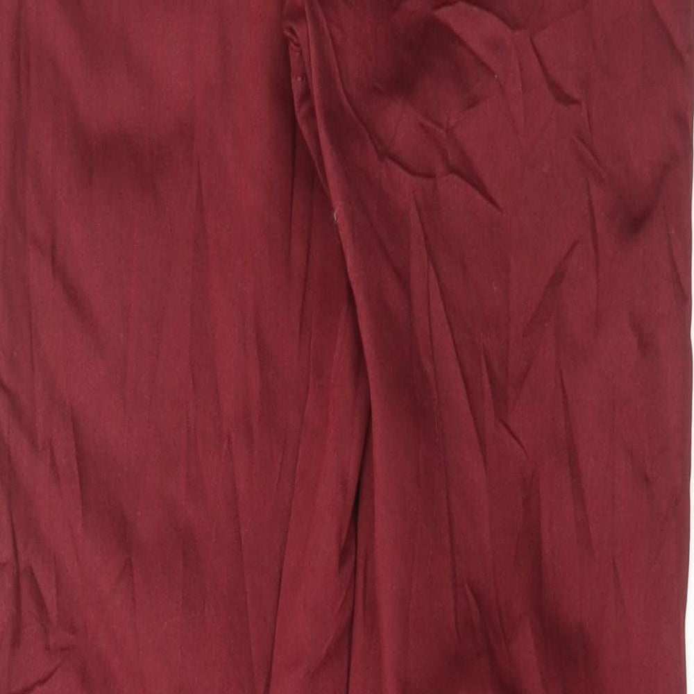 Marks & Spencer Womens Red Cotton Flared Jeans Size 8 L28 in Regular