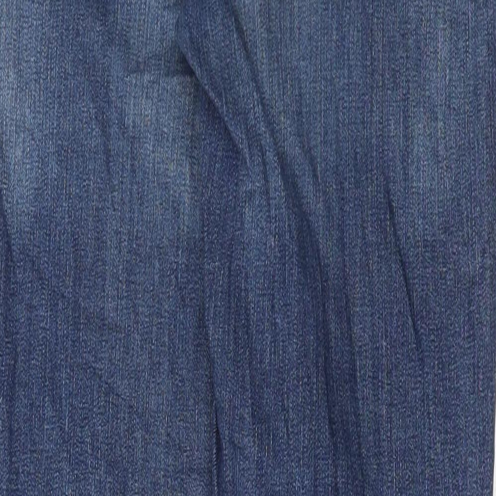 H&M Womens Blue Cotton Skinny Jeans Size 8 L29 in Regular Button