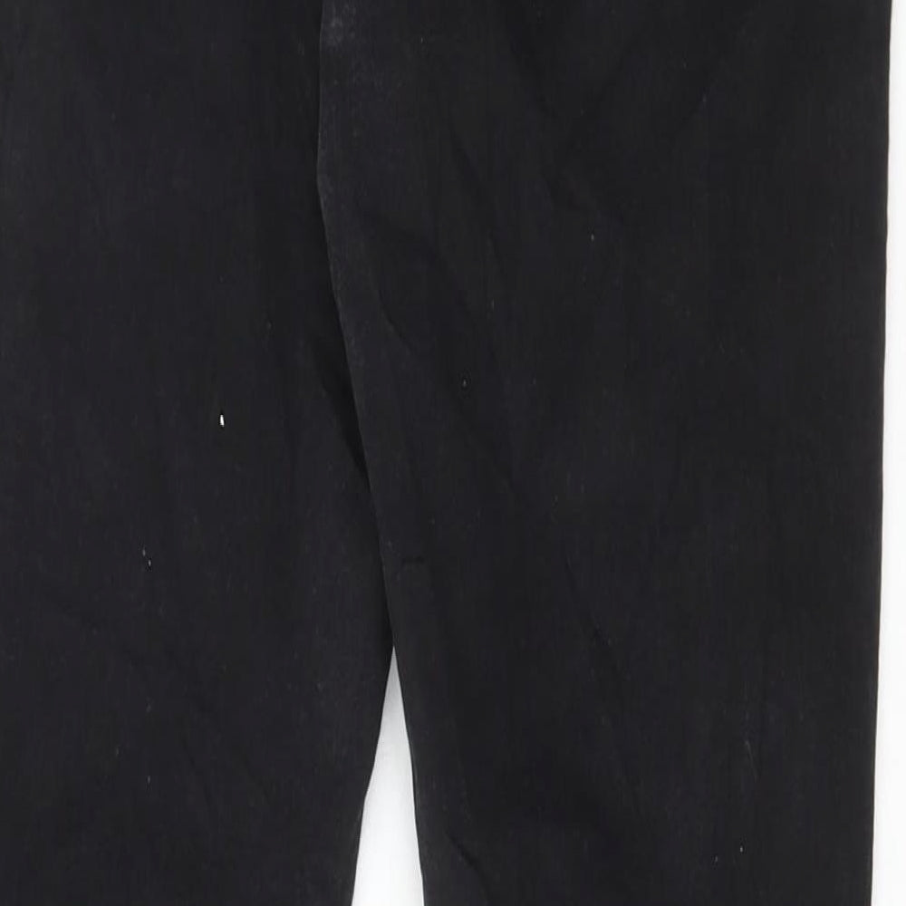 Marks & Spencer Womens Black Cotton Skinny Jeans Size 10 L28 in Regular Button