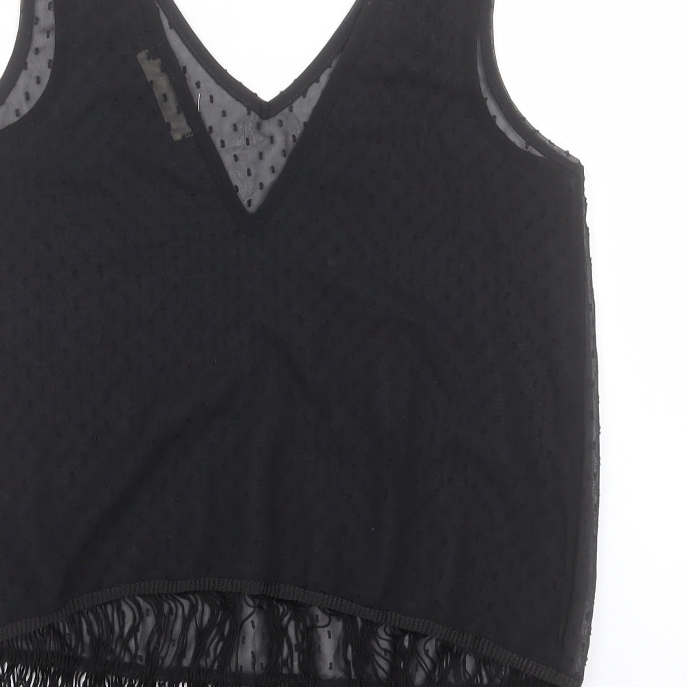 Urban renewal Womens Black Polyester Camisole Tank Size S V-Neck