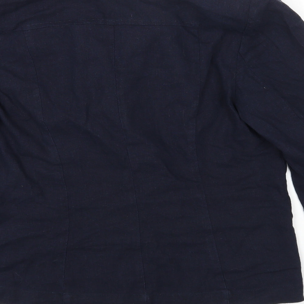 Papaya Womens Blue Jacket Size 10 Button