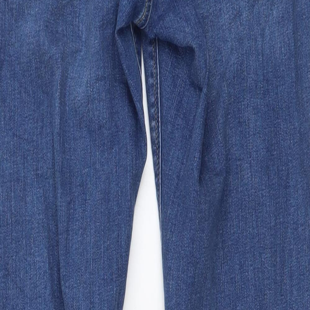 H&M Womens Blue Cotton Skinny Jeans Size L L30 in Regular Button