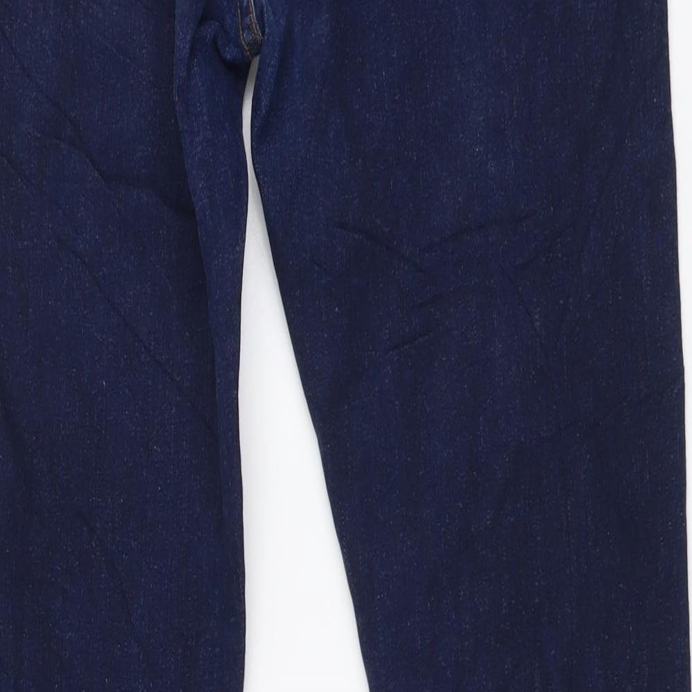 Next Womens Blue Cotton Skinny Jeans Size 30 in L29 in Regular Button