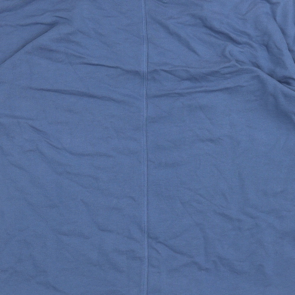 Per Una Womens Blue Scoop Neck Cotton Pullover Jumper Size 8