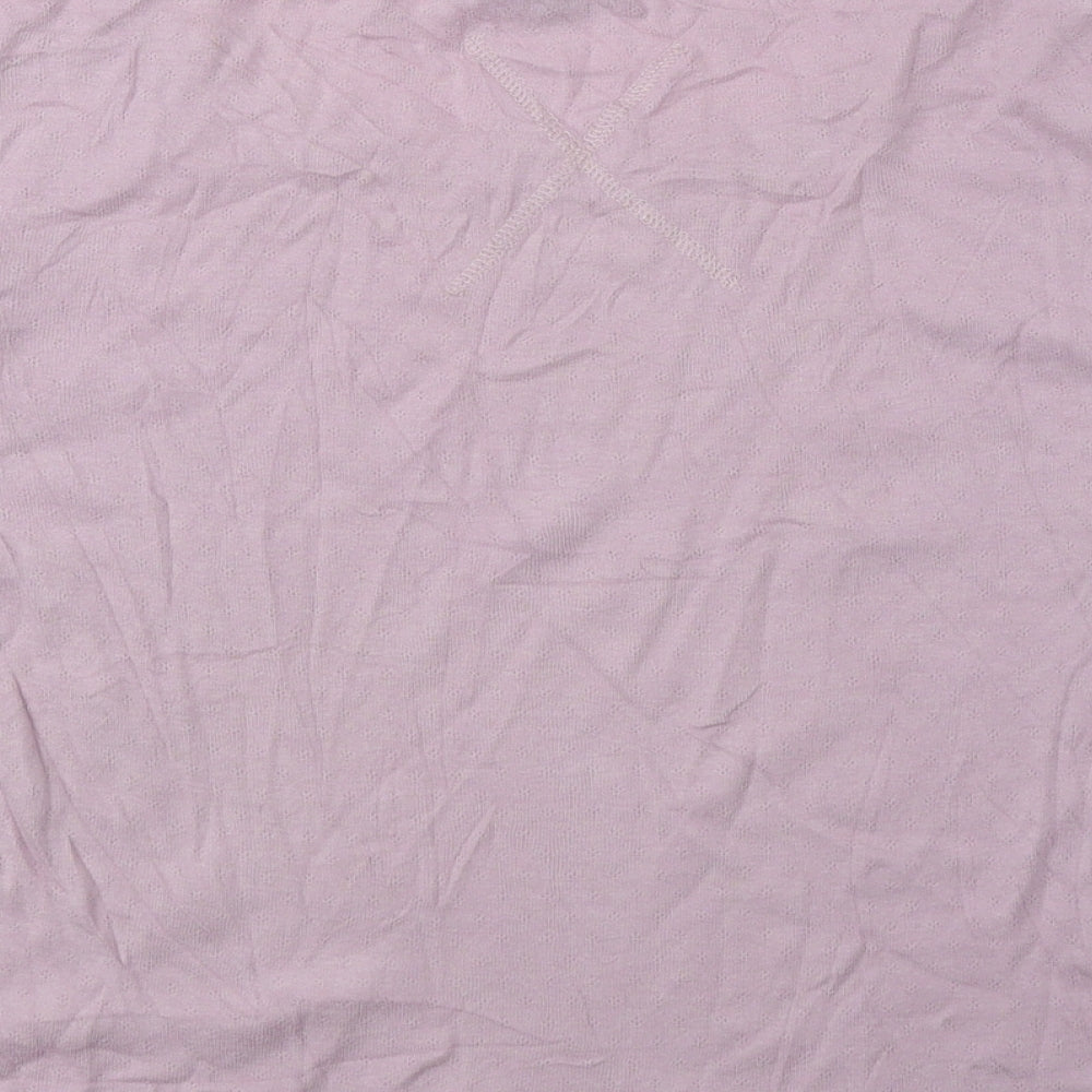 NEXT Womens Pink 100% Cotton Basic Blouse Size 14 Round Neck