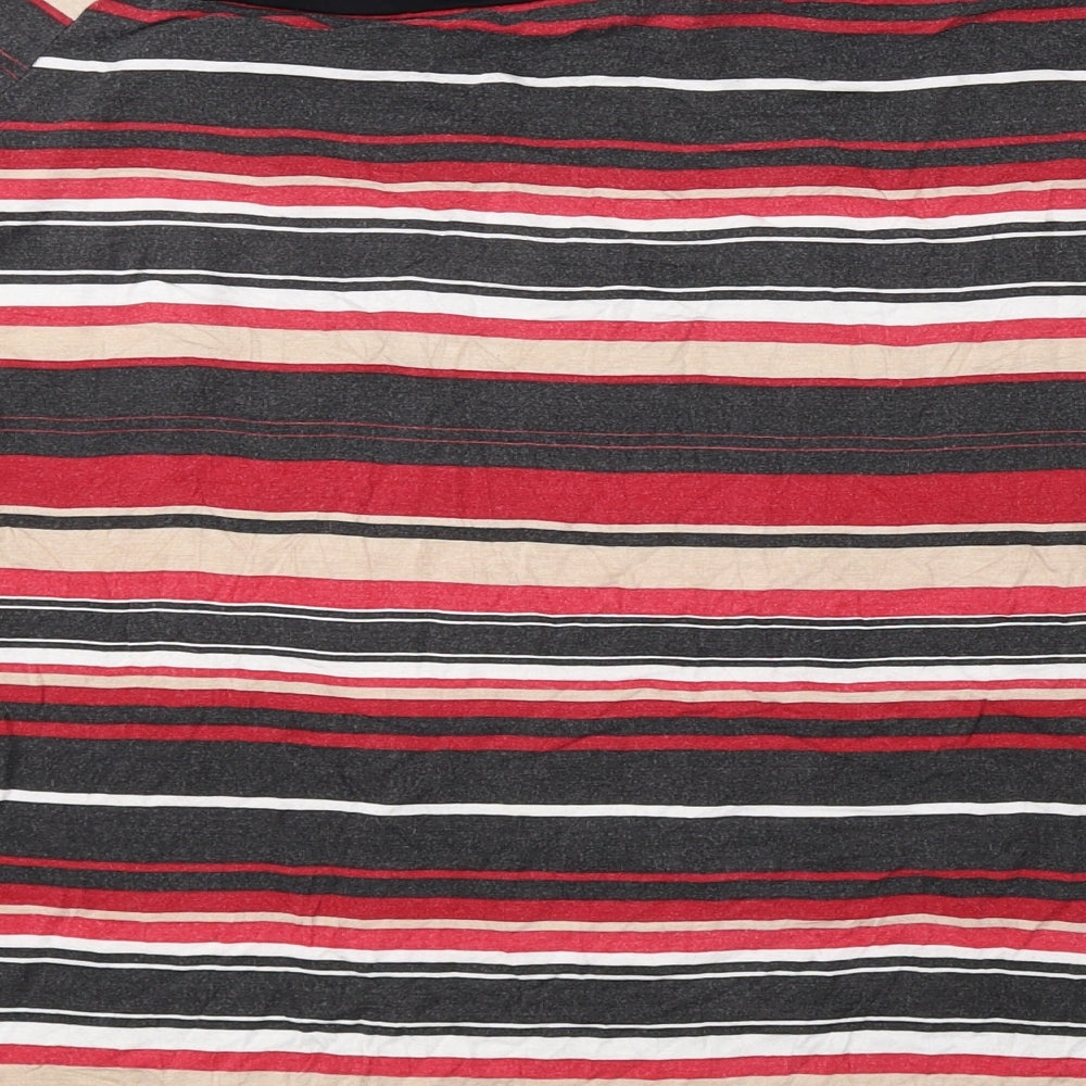 BHS Womens Multicoloured Striped Viscose Basic Blouse Size 22 Off the Shoulder