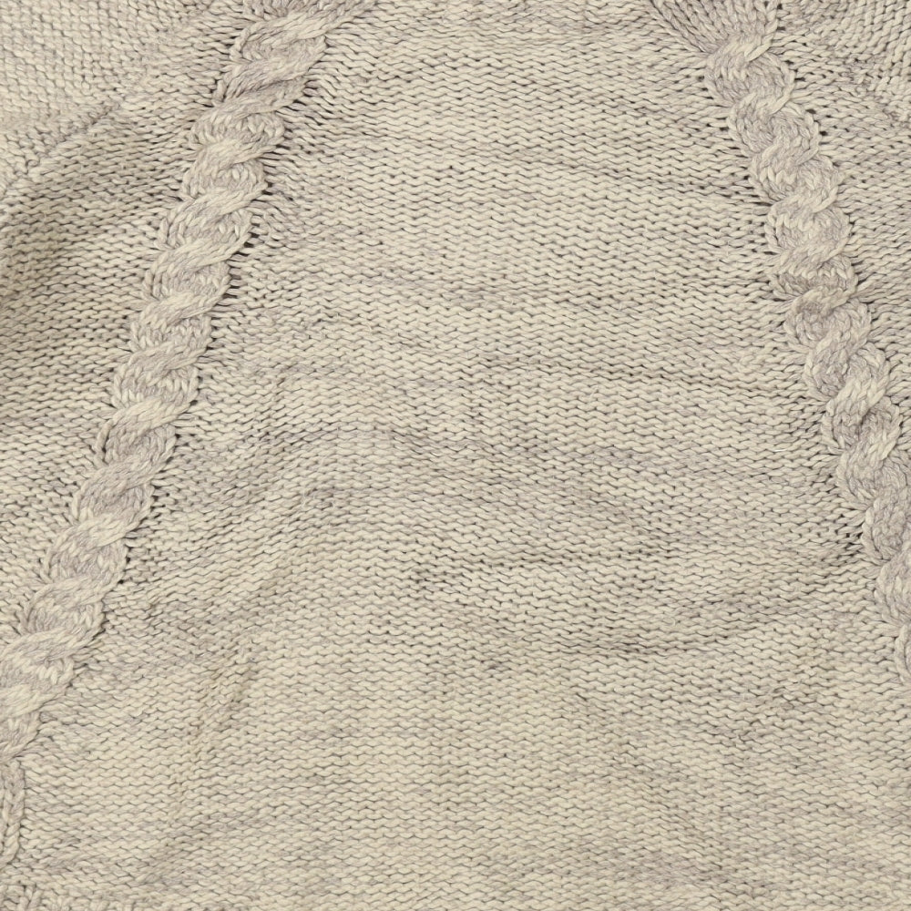 Papaya Womens Beige Round Neck Acrylic Pullover Jumper Size 12