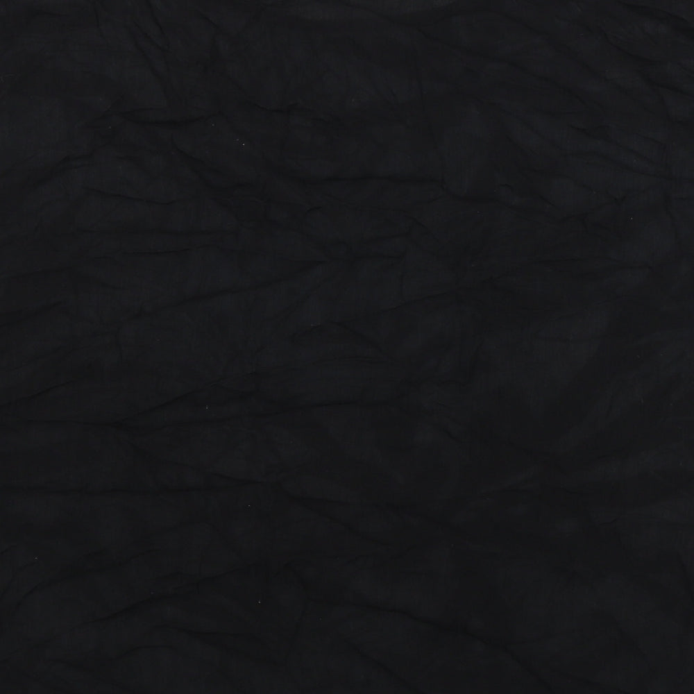 Damart Womens Black Floral Viscose Basic T-Shirt Size 14 Boat Neck