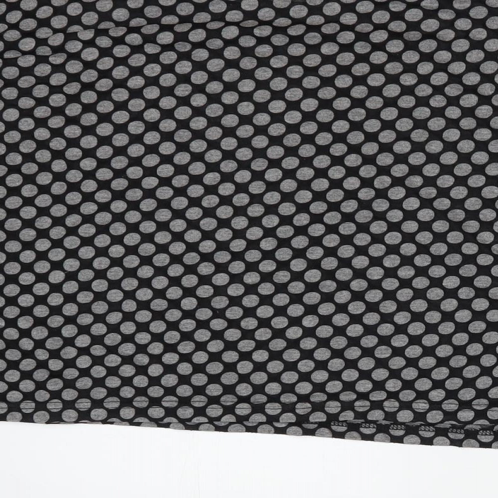 Sparkle & Fade Womens Grey Polka Dot Polyester Cropped T-Shirt Size S Round Neck