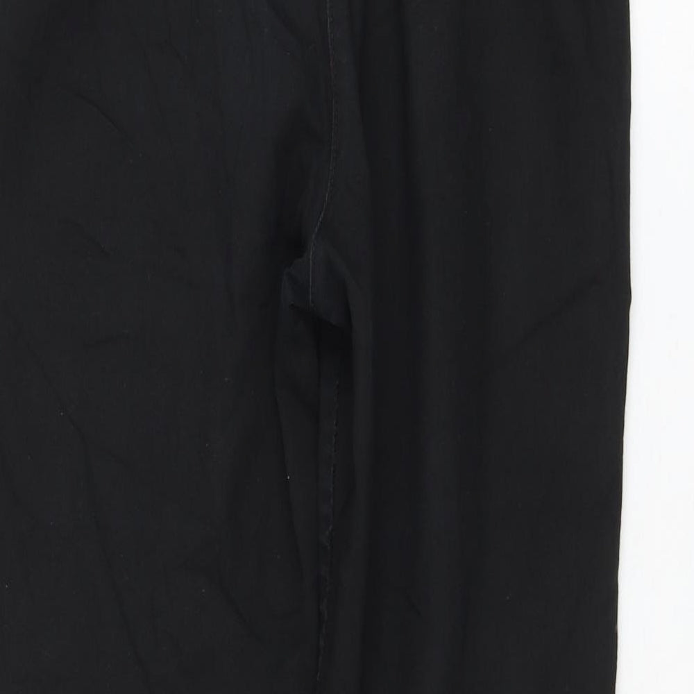 H&M Womens Black Cotton Skinny Jeans Size 12 L27 in Regular Zip