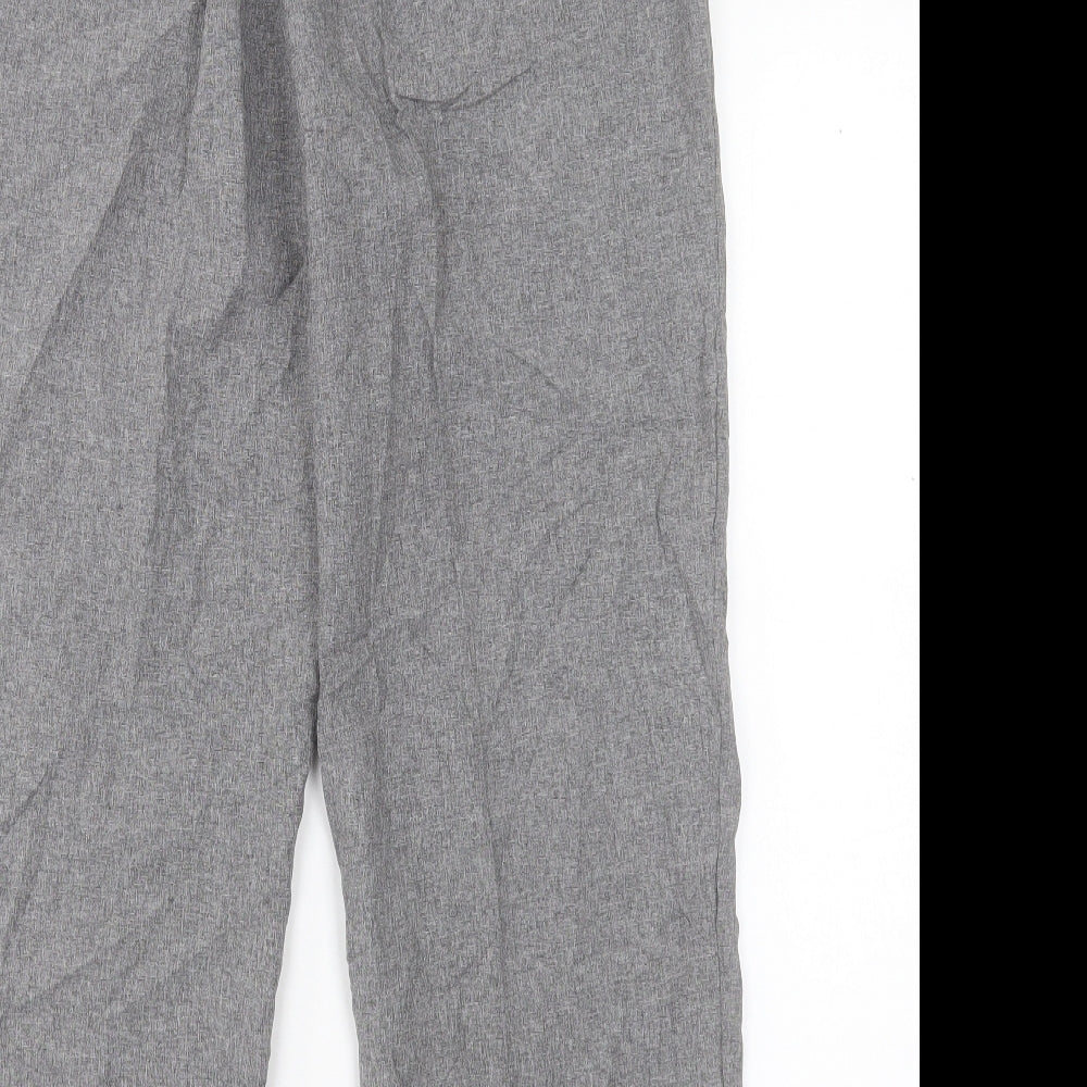 BHS Womens Grey Polyester Trousers Size 14 L27 in Regular