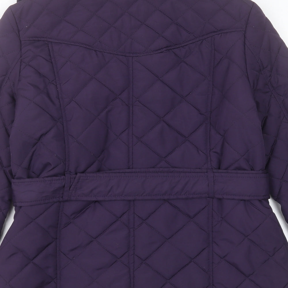 Black Rivet Womens Purple Jacket Size 10 Zip