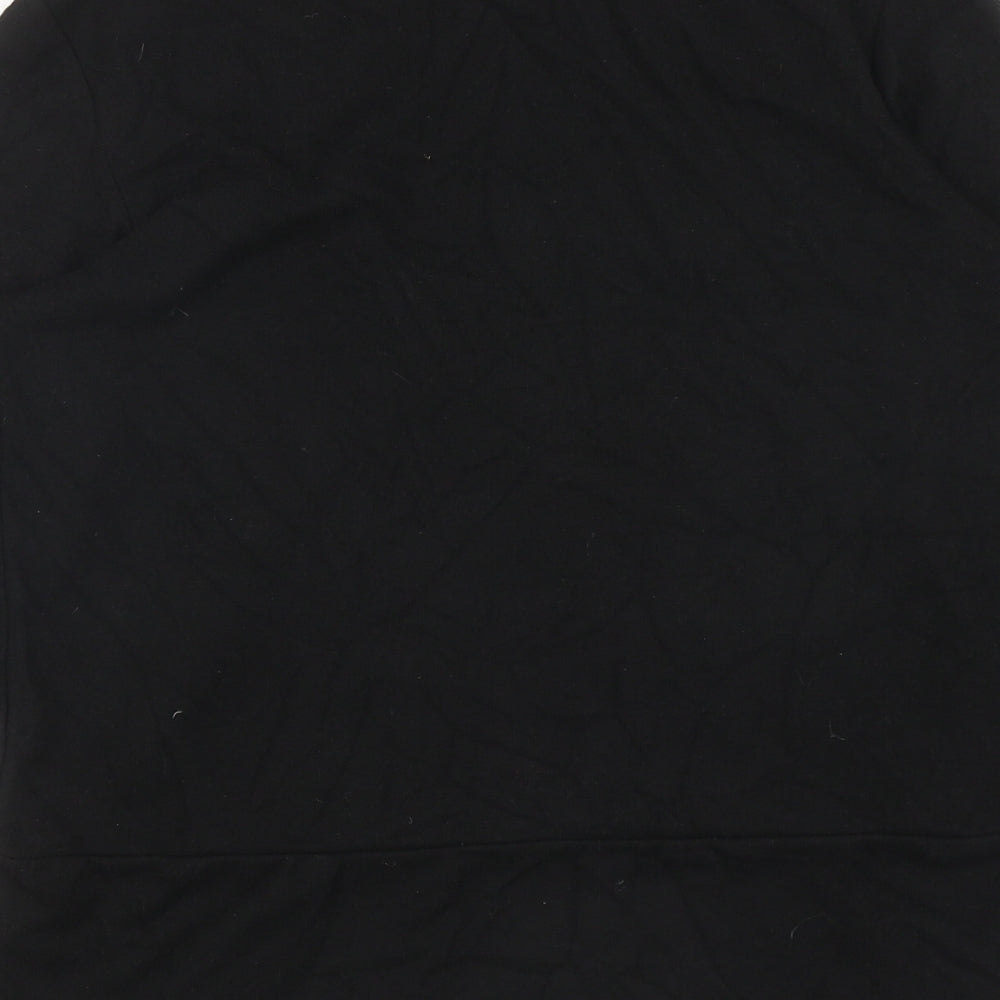 Dorothy Perkins Womens Black V-Neck Polyester Wrap Jumper Size 10
