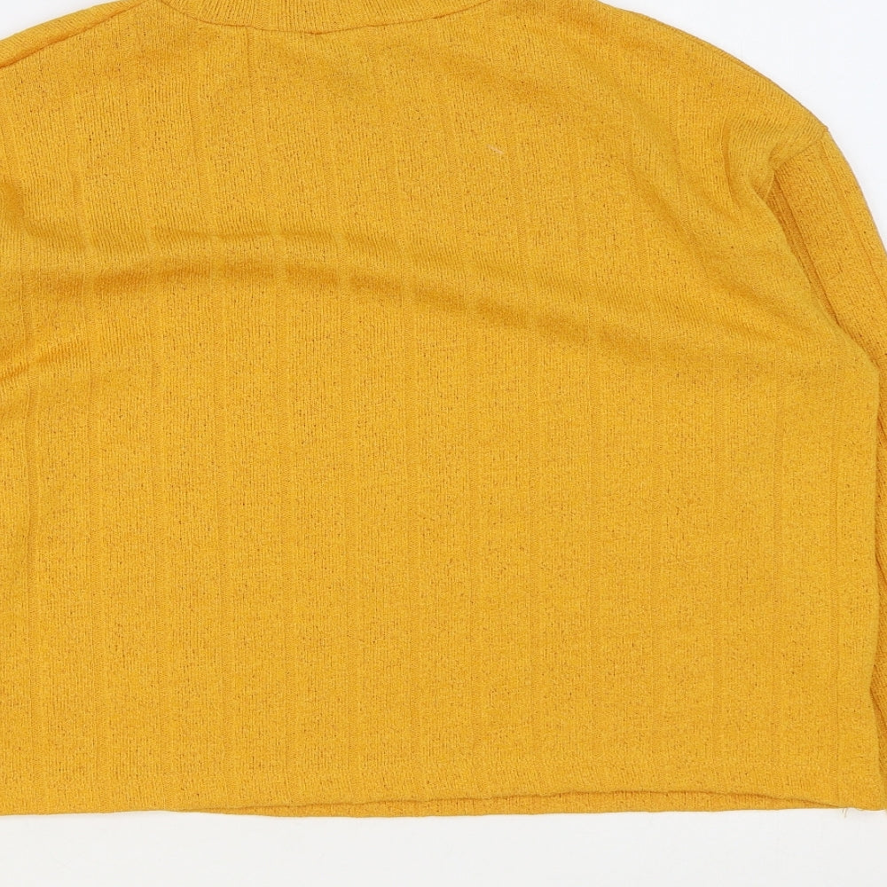 Primark Womens Yellow High Neck Polyester Pullover Jumper Size S