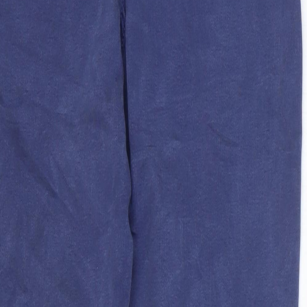 Marks & Spencer Womens Blue Cotton Skinny Jeans Size 8 L28 in Regular Zip