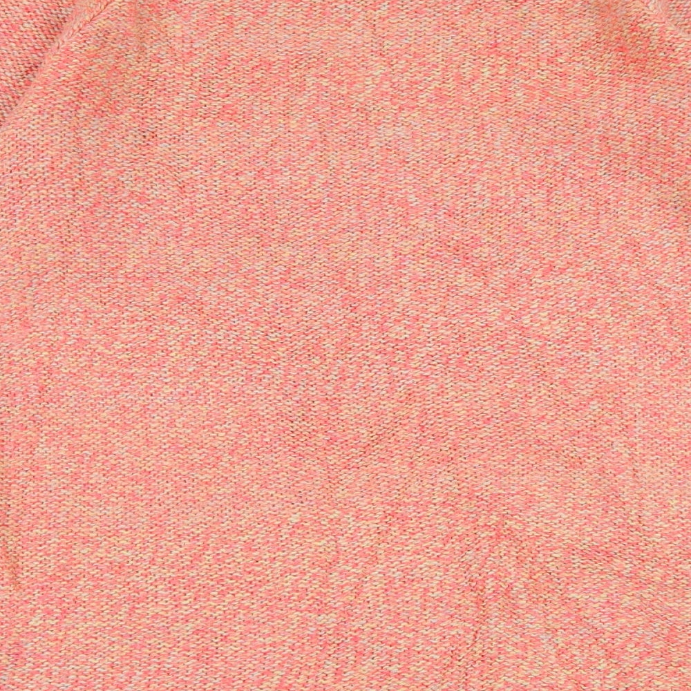 H&M Womens Pink Round Neck Acrylic Tunic Jumper Size S