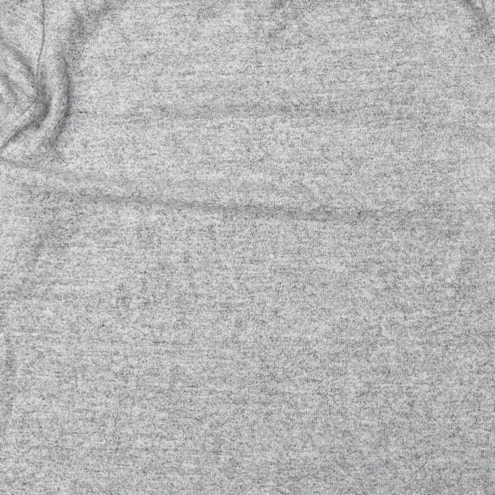 Papaya Womens Grey Round Neck Viscose Pullover Jumper Size 16