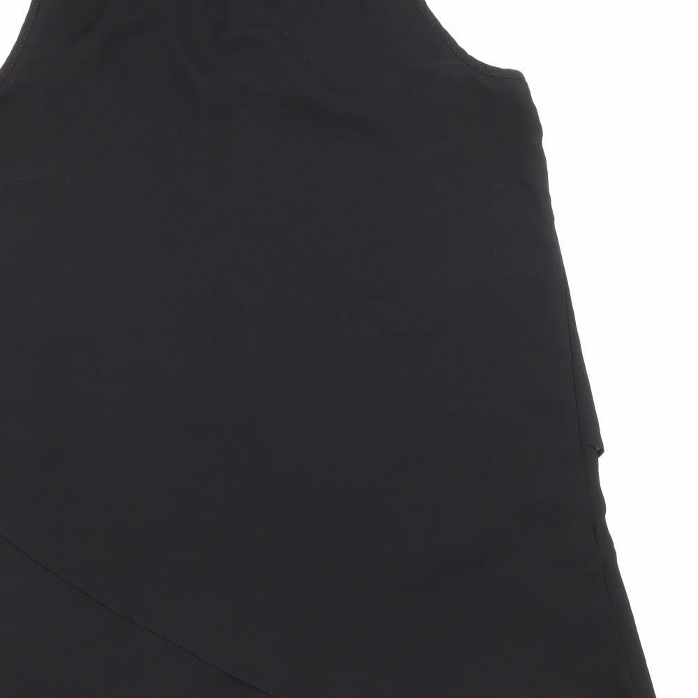 Roman Womens Black Elastane Basic Tank Size 10 Round Neck - Lace detailing
