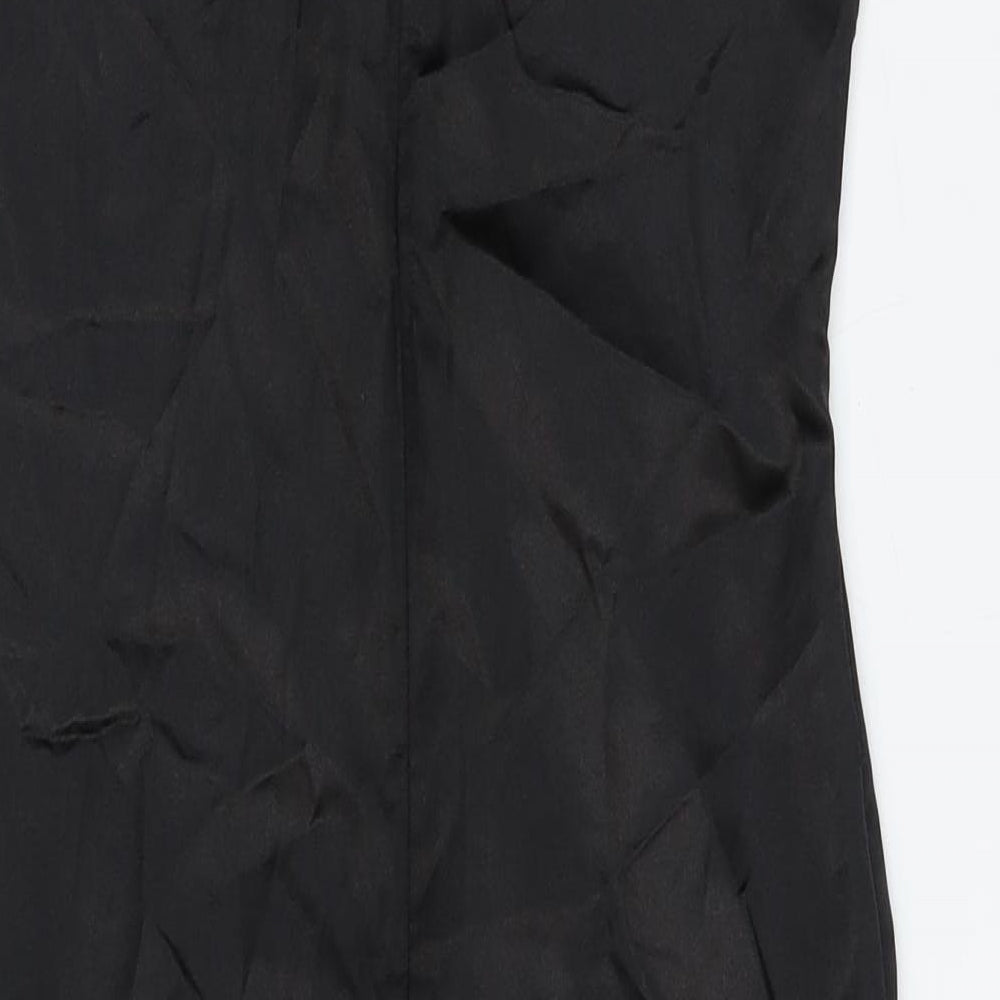 Femme Luxe Womens Black Polyester Bodycon Size 6 One Shoulder Zip