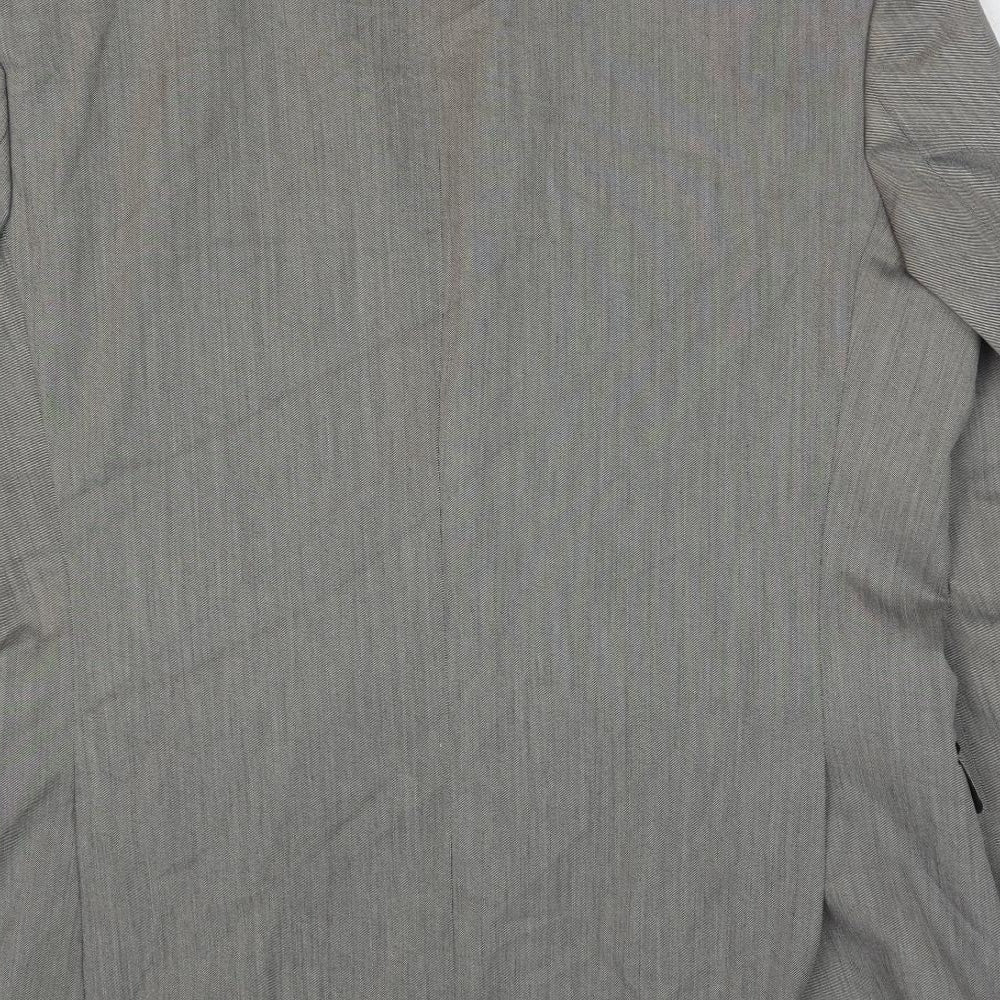 Red Herring Mens Grey Polyester Jacket Suit Jacket Size 42