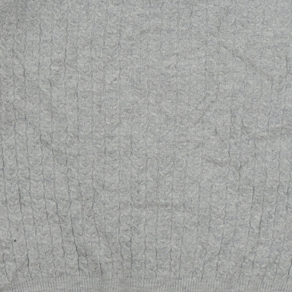 Matalan Womens Grey Round Neck Viscose Pullover Jumper Size 12