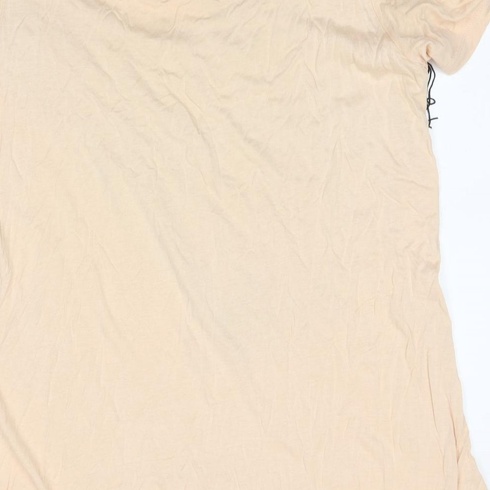 Atmosphere Womens Beige Polyester Basic T-Shirt Size 16 Round Neck