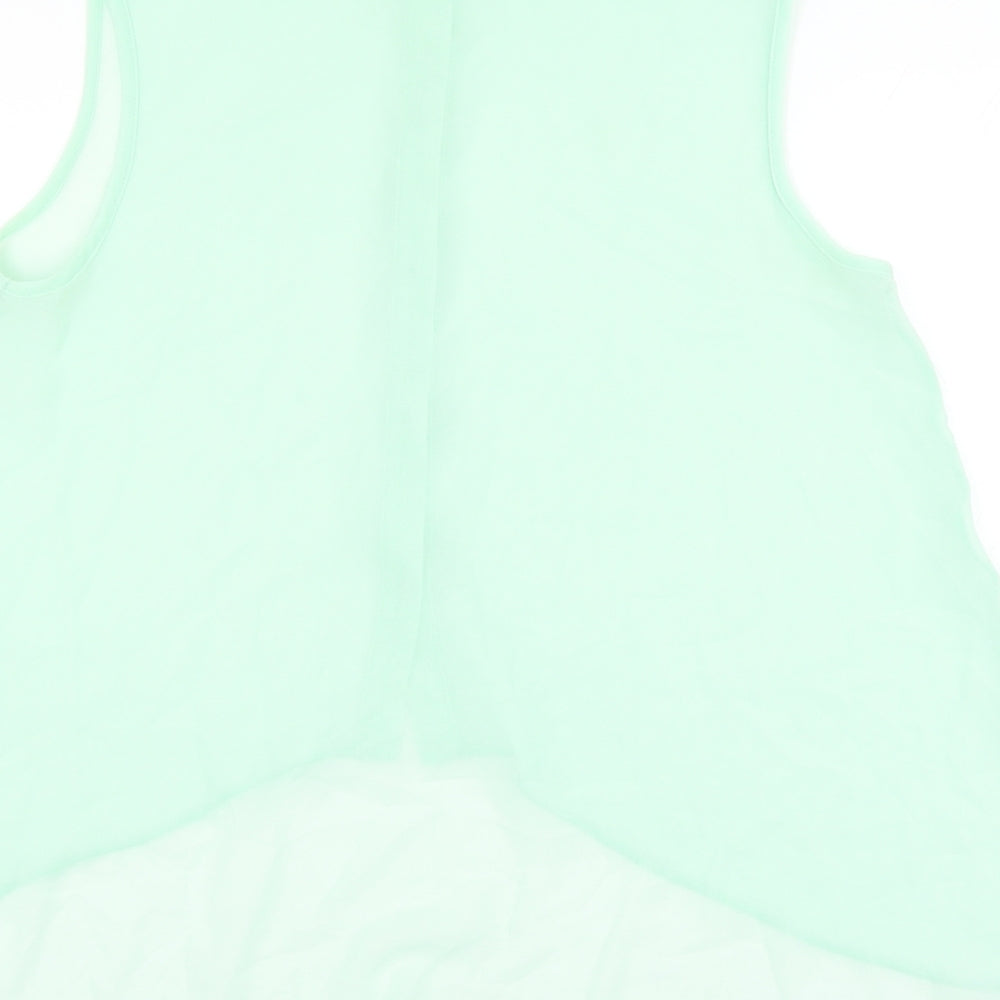 Atmosphere Womens Green Polyester Basic Button-Up Size 12 Collared