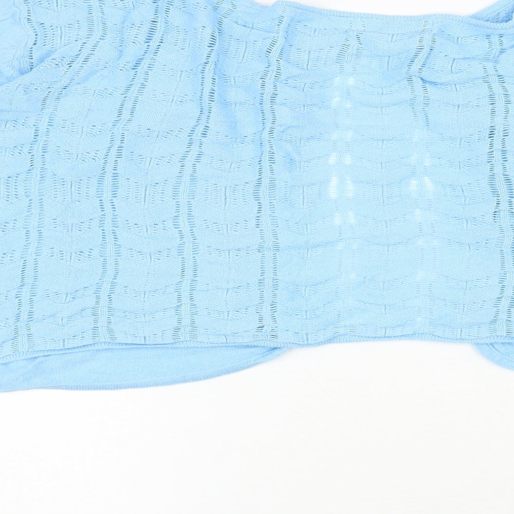 Monsoon Womens Blue Boat Neck Viscose Shrug Jumper Size XL - Hook and Eye