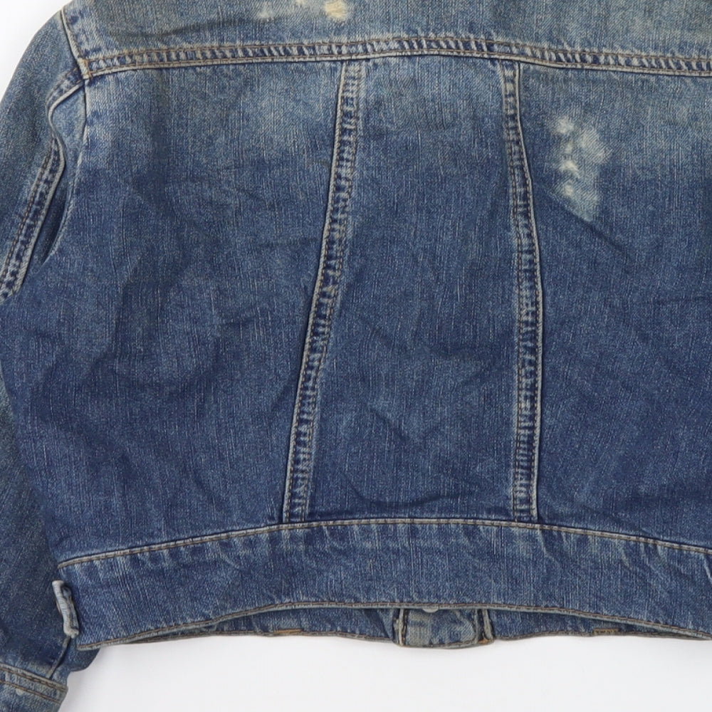 New Look Womens Blue Jacket Size 8 Button