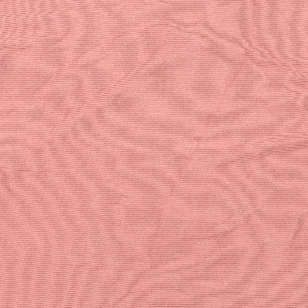 Amara Reya Womens Pink V-Neck Viscose Pullover Jumper Size XL