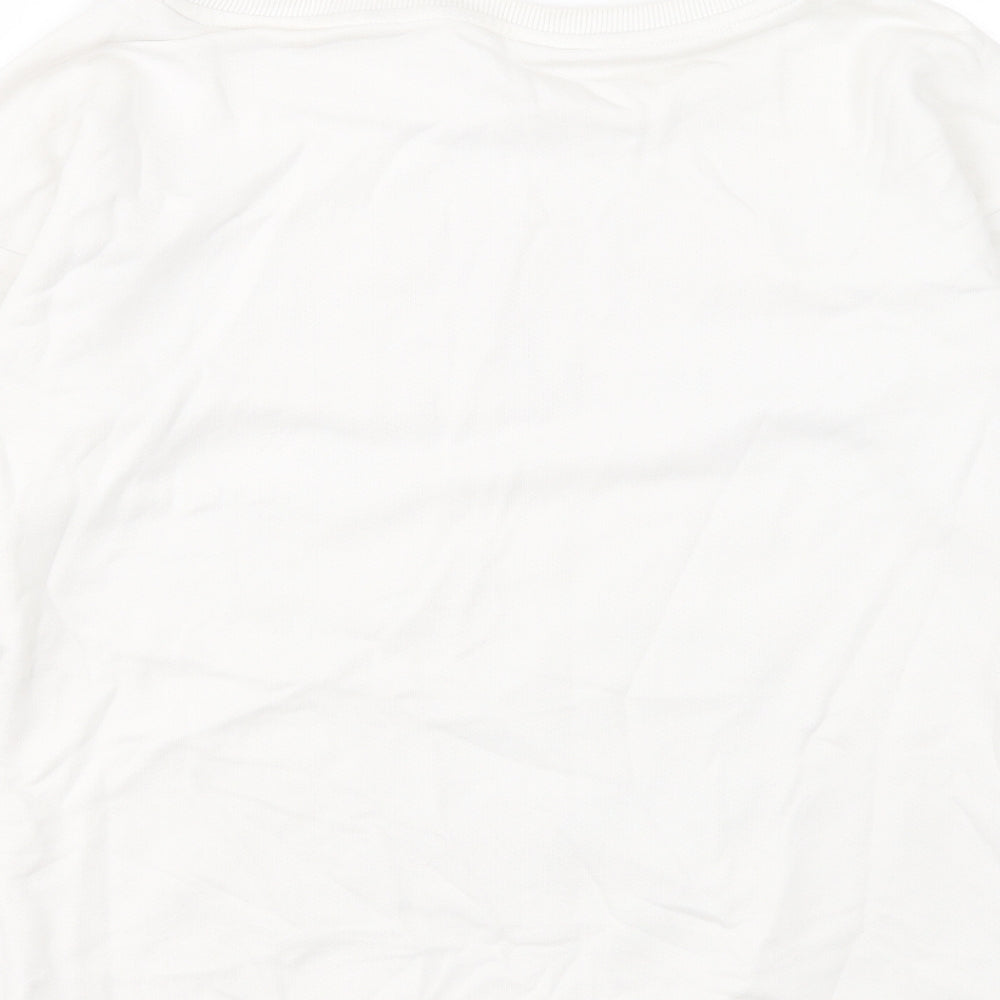 NEXT Womens White Cotton Pullover Sweatshirt Size 6 Pullover - Sunshine