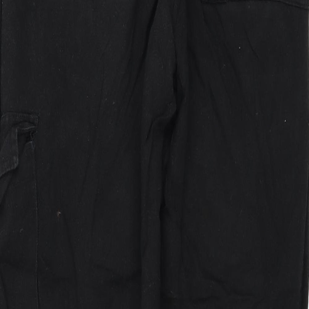 Rising Womens Black Polyester Tapered Jeans Size 8 L28 in Regular Drawstring